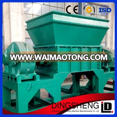 High performance double roller wood pallet shredder machine